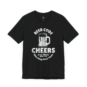 Beer Code Cheers T-Shirt Funny Beer Mug Graphic Tee for Men and Women Perfect Christmas Holidays and Celebrations Gift