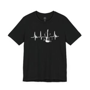 Heartbeat Guitar T-Shirt Perfect Christmas Gift for Music Lovers, Valentine, Men and Women