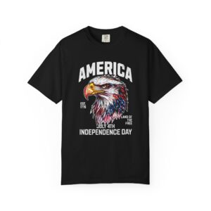 America EST. 1776 Patriotic Bald Eagle T-Shirt | 4th of July USA Tee